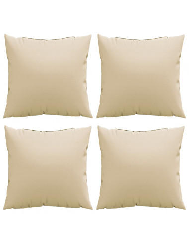 Cuscini per Divano 4 pz Beige 60x60 cm in Tessuto