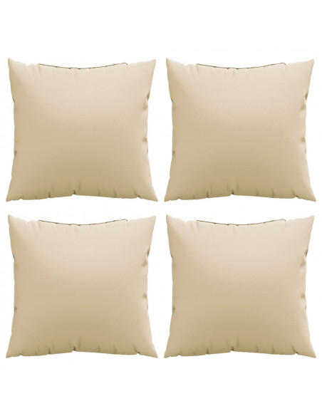 Cuscini per Divano 4 pz Beige 60x60 cm in Tessuto