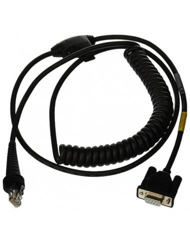 CAVO RS232 NERO DB9 FEMALE COILED