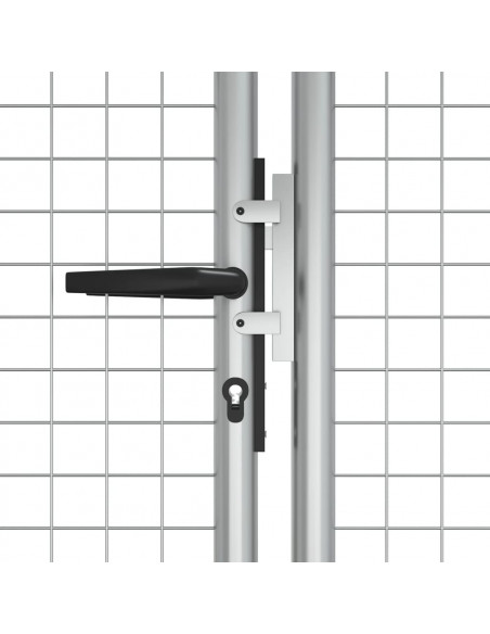 Cancello per Giardino in Acciaio Zincato 415x175cm Argento