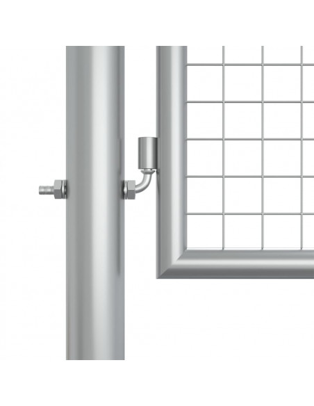 Cancello per Giardino in Acciaio Zincato 415x175cm Argento