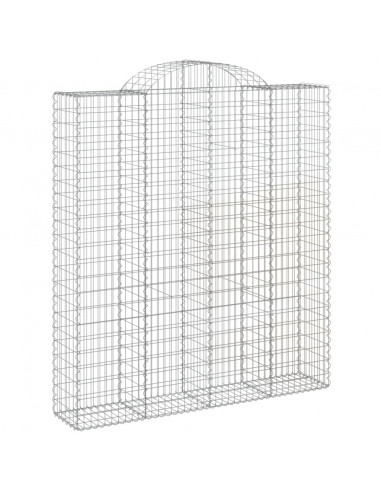 Cesti Gabbioni ad Arco 18 pz 200x50x220/240 cm Ferro Zincato