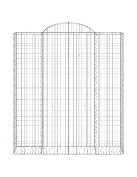 Cesti Gabbioni ad Arco 18 pz 200x50x220/240 cm Ferro Zincato
