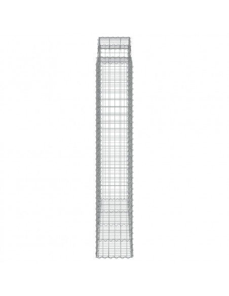 Cesti Gabbioni ad Arco 18 pz 200x50x220/240 cm Ferro Zincato