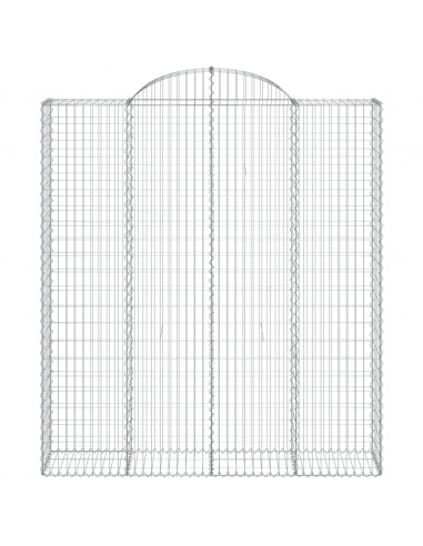 Cesti Gabbioni ad Arco 20 pz 200x50x220/240 cm Ferro Zincato