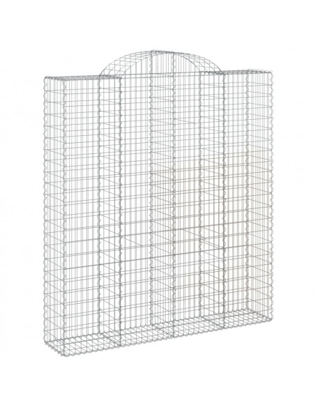 Cesti Gabbioni ad Arco 25 pz 200x50x220/240 cm Ferro Zincato