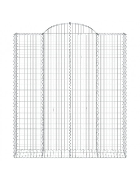 Cesti Gabbioni ad Arco 25 pz 200x50x220/240 cm Ferro Zincato