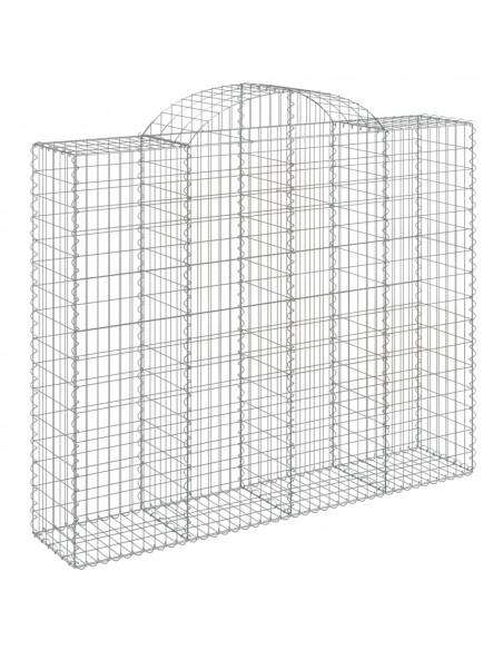 Cesti Gabbioni ad Arco 40 pz 200x50x160/180 cm Ferro Zincato
