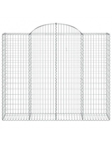 Cesti Gabbioni ad Arco 40 pz 200x50x160/180 cm Ferro Zincato