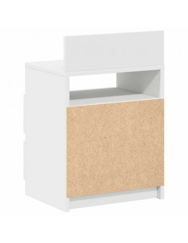 Comodini 2 pz con 2 Cassetti Bianchi 40x33x60 cm