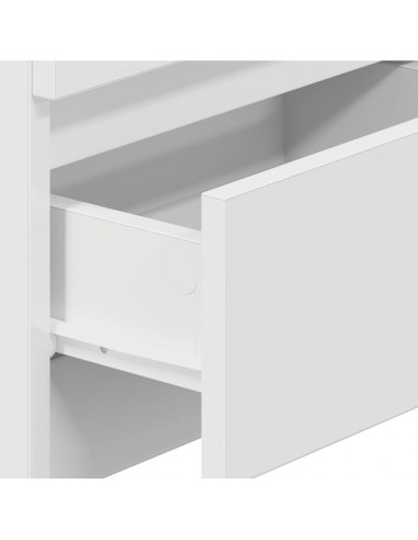 Comodini 2 pz con 2 Cassetti Bianchi 40x33x60 cm