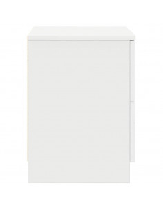 Comodini 2 pz con 2 Cassetti Bianchi 40x36x50 cm