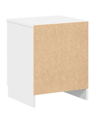 Comodini 2 pz con 2 Cassetti Bianchi 40x36x50 cm