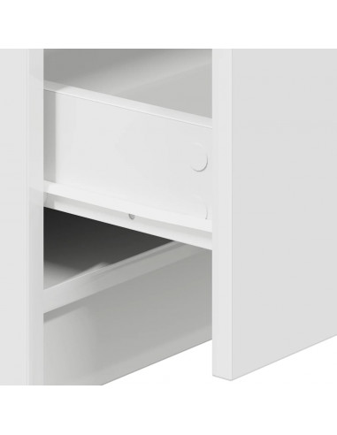 Comodini 2 pz con 2 Cassetti Bianchi 40x36x50 cm