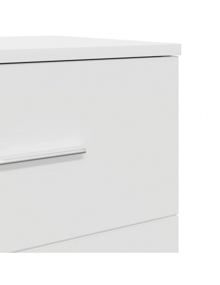 Comodini 2 pz con 2 Cassetti Bianchi 40x36x50 cm