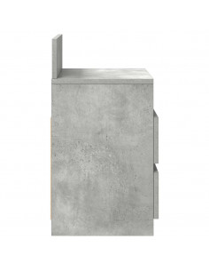 Comodini 2 pz con 2 Cassetti Grigio Cemento 40x33x60 cm