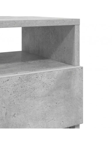 Comodini 2 pz con 2 Cassetti Grigio Cemento 40x33x60 cm