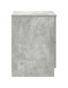 Comodini 2 pz con 2 Cassetti Grigio Cemento 40x36x50 cm