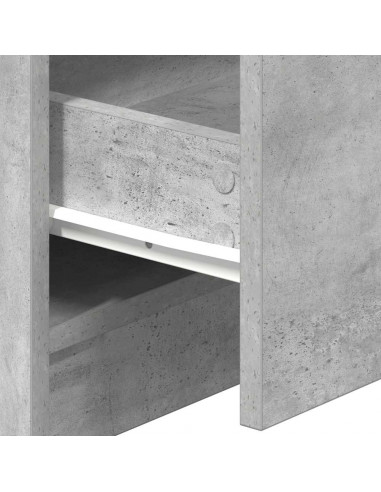 Comodini 2 pz con 2 Cassetti Grigio Cemento 40x36x50 cm