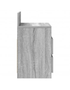 Comodini 2 pz con 2 Cassetti Grigio Sonoma 40x33x60 cm