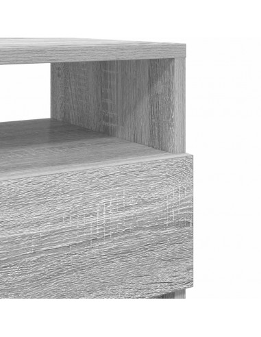 Comodini 2 pz con 2 Cassetti Grigio Sonoma 40x33x60 cm