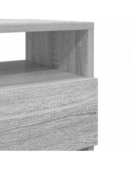 Comodini 2 pz con 2 Cassetti Grigio Sonoma 40x33x60 cm