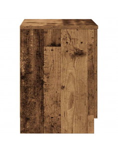 Comodini 2 pz con 2 Cassetti Legno Antico 40x36x50 cm