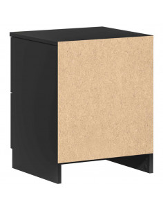 Comodini 2 pz con 2 Cassetti Neri 40x36x50 cm 2