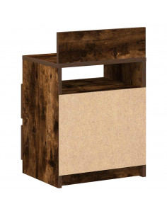 Comodini 2 pz con 2 Cassetti Rovere Fumo 40x33x60 cm 2