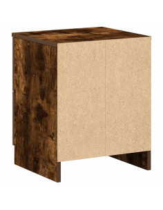 Comodini 2 pz con 2 Cassetti Rovere Fumo 40x36x50 cm