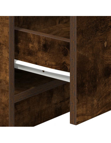 Comodini 2 pz con 2 Cassetti Rovere Fumo 40x36x50 cm