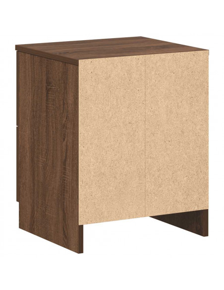 Comodini 2 pz con 2 Cassetti Rovere Marrone 40x36x50 cm