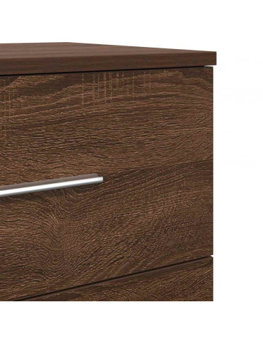 Comodini 2 pz con 2 Cassetti Rovere Marrone 40x36x50 cm