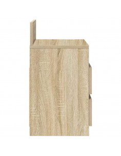 Comodini 2 pz con 2 Cassetti Rovere Sonoma 40x33x60 cm