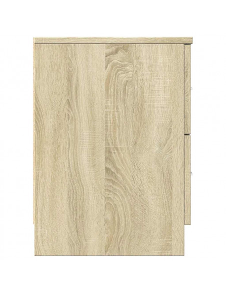 Comodini 2 pz con 2 Cassetti Rovere Sonoma 40x36x50 cm