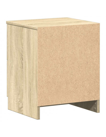 Comodini 2 pz con 2 Cassetti Rovere Sonoma 40x36x50 cm