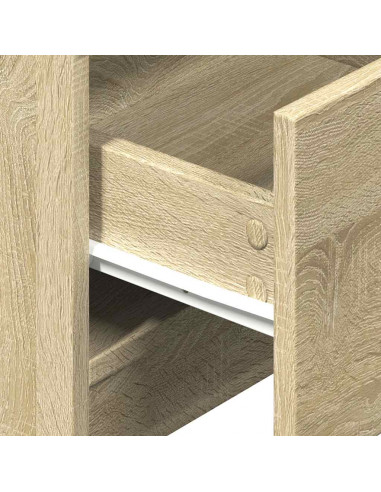 Comodini 2 pz con 2 Cassetti Rovere Sonoma 40x36x50 cm