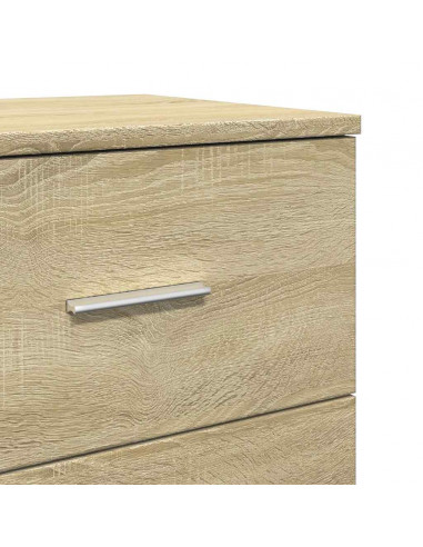 Comodini 2 pz con 2 Cassetti Rovere Sonoma 40x36x50 cm