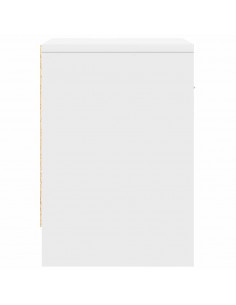 Comodini 2 pz con Cassetto Bianco 39x28x41 cm