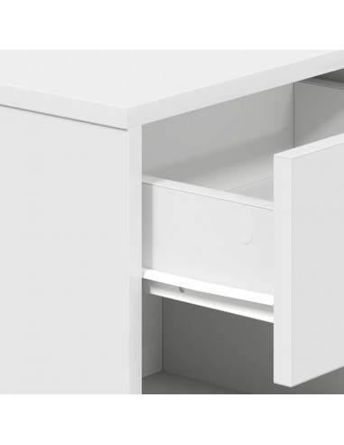 Comodini 2 pz con Cassetto Bianco 39x28x41 cm