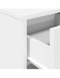 Comodini 2 pz con Cassetto Bianco 40x34x50 cm 2