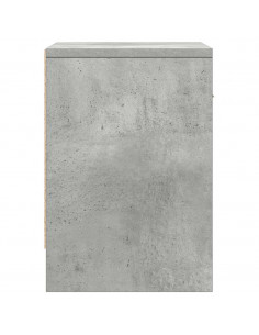 Comodini 2 pz con Cassetto Grigio Cemento 39x28x41 cm