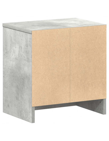 Comodini 2 pz con Cassetto Grigio Cemento 39x28x41 cm