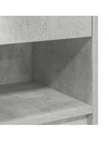 Comodini 2 pz con Cassetto Grigio Cemento 39x28x41 cm