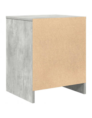 Comodini 2 pz con Cassetto Grigio Cemento 40x34x50 cm