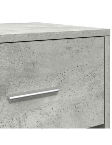 Comodini 2 pz con Cassetto Grigio Cemento 40x34x50 cm