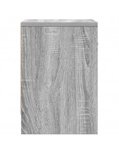 Comodini 2 pz con Cassetto Grigio Sonoma 39x28x41 cm