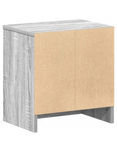 Comodini 2 pz con Cassetto Grigio Sonoma 39x28x41 cm 2