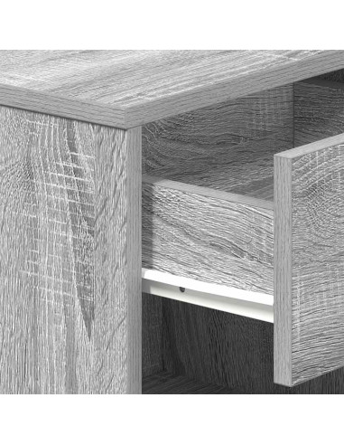 Comodini 2 pz con Cassetto Grigio Sonoma 39x28x41 cm