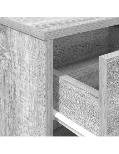 Comodini 2 pz con Cassetto Grigio Sonoma 40x34x50 cm